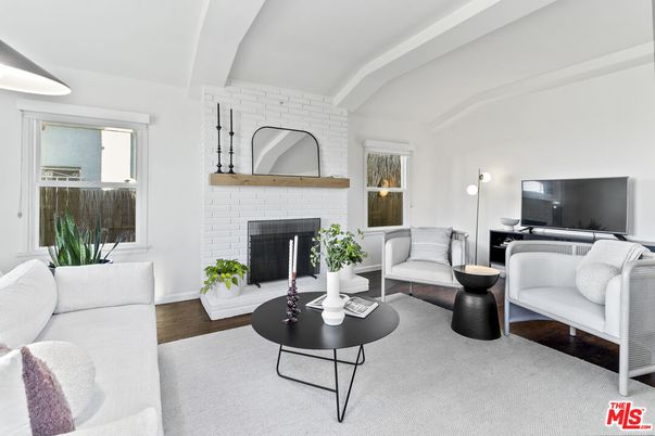 Fireplace, Interior, Living room, Stone Walls, Wood Texture Flooring