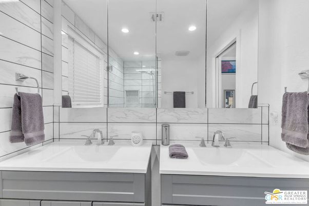 Bathroom, Glass Shower, Interior, Marble Walls, Recessed Lighting