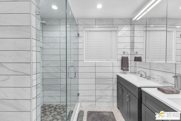 Bathroom, Glass Shower, Interior, Marble Walls, Recessed Lighting