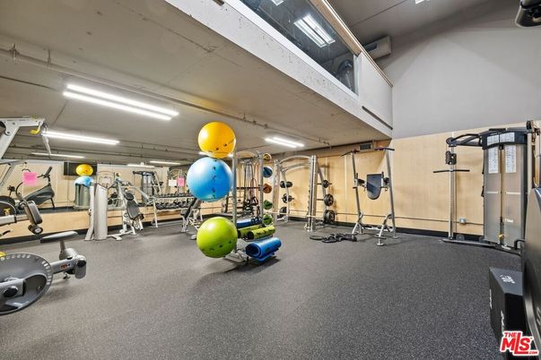 Fitness Equipment, Gym, Interior, Recessed Lighting