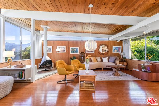 Fireplace, Interior, Living room, Pendant Lights, Wooden Ceilings, Wood Texture Flooring, Wooden Walls
