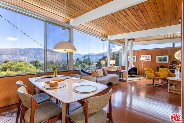 Dining room, Fireplace, Interior, Living room, Pendant Lights, Wooden Ceilings, Wood Texture Flooring, Wooden Walls