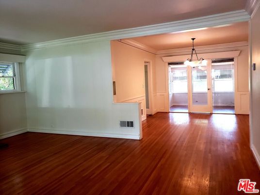 Empty room, Interior, Pendant Lights, Wood Texture Flooring
