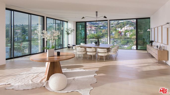 Dining room, Interior, Wood Texture Flooring