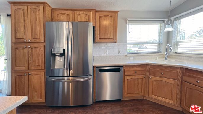 Interior, Kitchen, Pendant Lights, Stainless Steel Appliances, Wood Texture Flooring