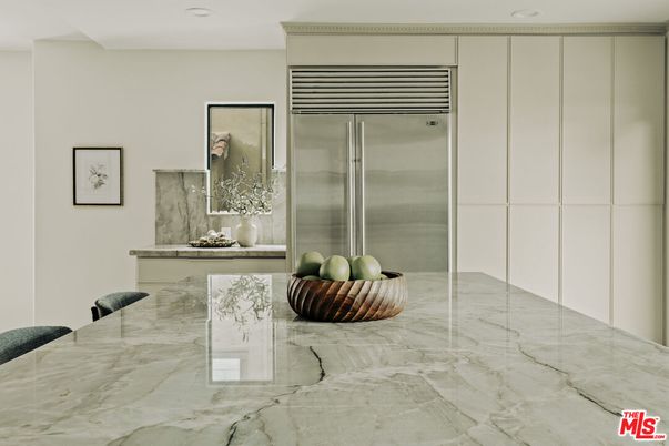 Interior, Kitchen, Marble, Recessed Lighting, Stainless Steel Appliances