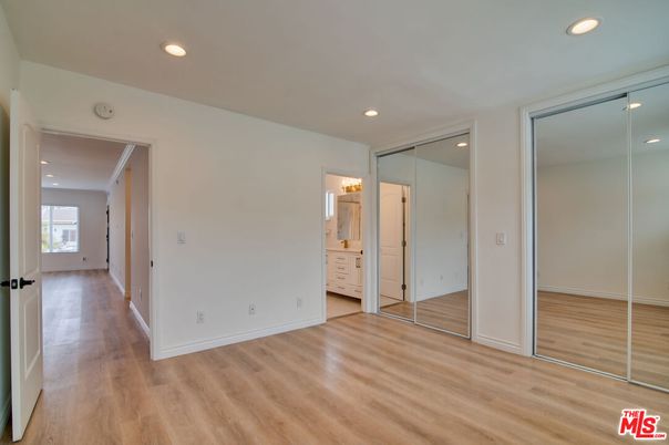 Bathroom, Empty room, Interior, Recessed Lighting, Wood Texture Flooring