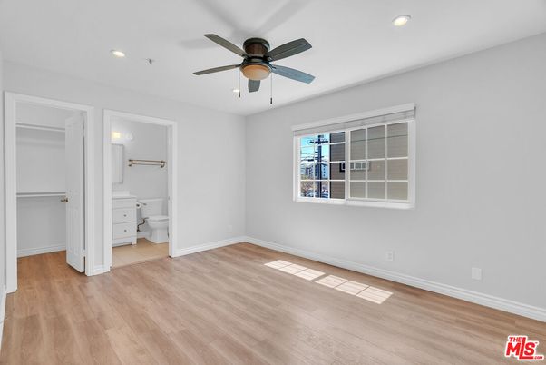 Bathroom, Empty room, Interior, Recessed Lighting, Wood Texture Flooring