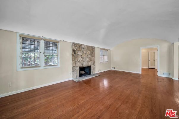Empty room, Fireplace, Interior, Wood Texture Flooring
