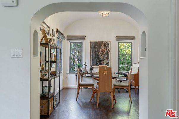 Chandelier, Home Office, Interior, Wood Texture Flooring