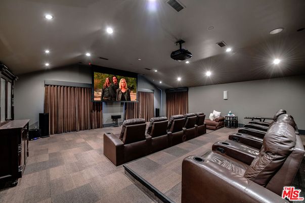Home Theatre Room, Interior, Projection Screen, Recessed Lighting, Theatre Room