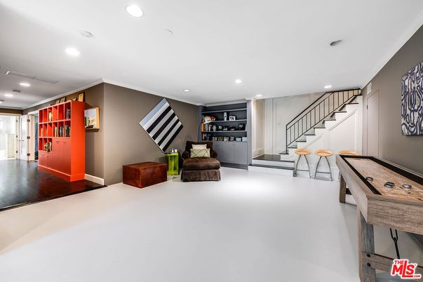 Game Room, Interior, Recessed Lighting, Wood Texture Flooring