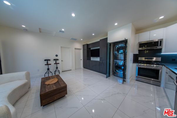 Interior, Kitchen, Marble, Recessed Lighting, Stainless Steel Appliances