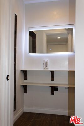 Bathroom, Interior, Recessed Lighting, Wood Texture Flooring