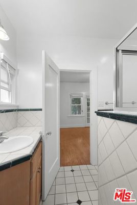 Bathroom, Interior, Tile Countertops, Wood Texture Flooring