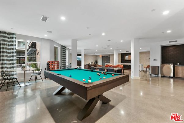 Billiard Table, Game Room, Interior, Recessed Lighting
