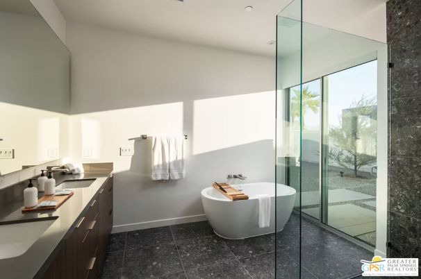 Bathroom, Free Standing Baths, Glass Shower, Interior