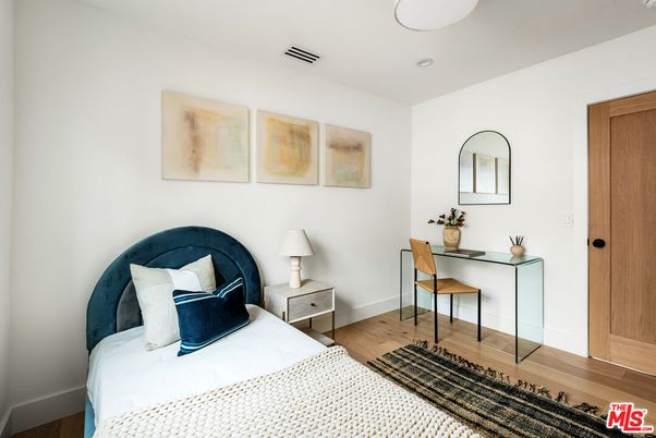 Bedroom, Home Office, Interior, Recessed Lighting, Wood Texture Flooring