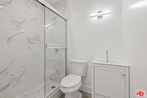 Bathroom, Glass Shower, Interior, Marble Walls