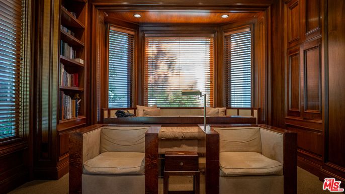 Home Office, Interior, Recessed Lighting, Wooden Walls
