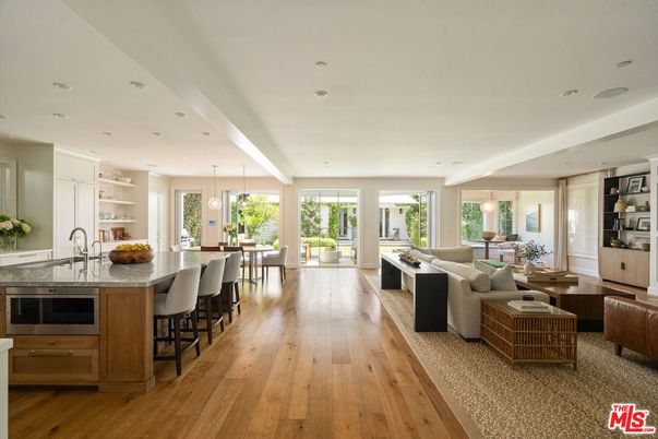 Dining room, Interior, Kitchen, Living room, Pendant Lights, Recessed Lighting, Wood Texture Flooring
