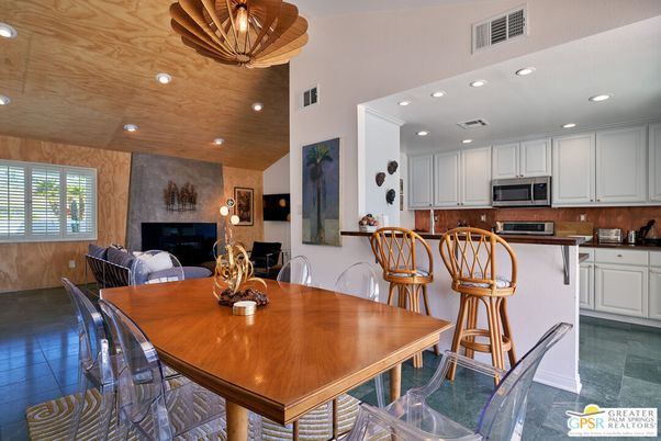 Dining room, Fireplace, Interior, Kitchen, Recessed Lighting