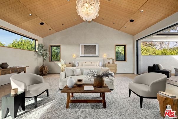Chandelier, Interior, Living room, Recessed Lighting, Wooden Ceilings, Wood Texture Flooring