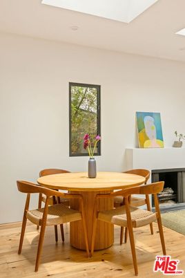 Dining room, Fireplace, Interior, Wood Texture Flooring