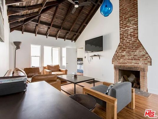 Fireplace, Interior, Living room, Stone Walls, Wooden Beams, Wooden Ceilings, Wood Texture Flooring