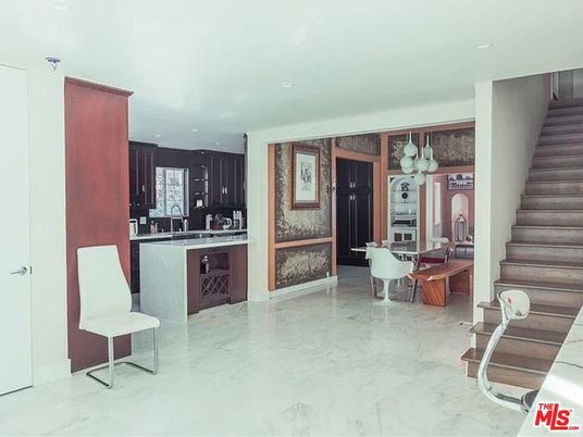 Chandelier, Fireplace, Interior, Kitchen, Marble, Pendant Lights, Recessed Lighting