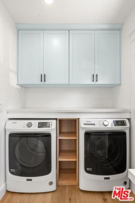 Interior, Washer, Wood Texture Flooring