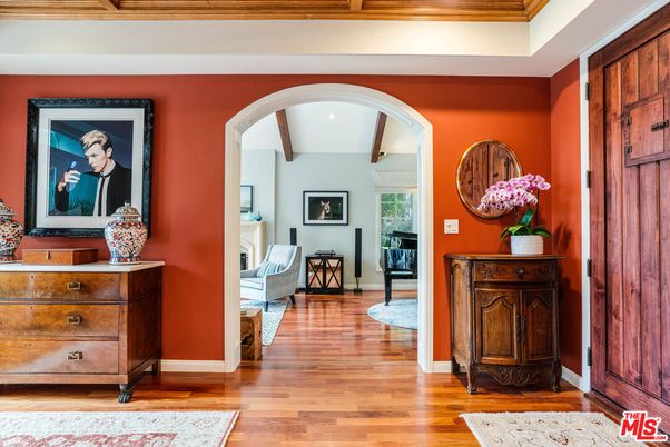 Fireplace, Interior, Recessed Lighting, Wood Texture Flooring