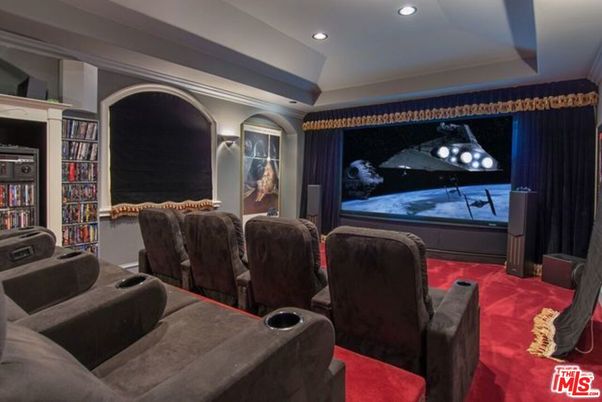 Home Theatre Room, Interior, Projection Screen, Recessed Lighting, Theatre Room