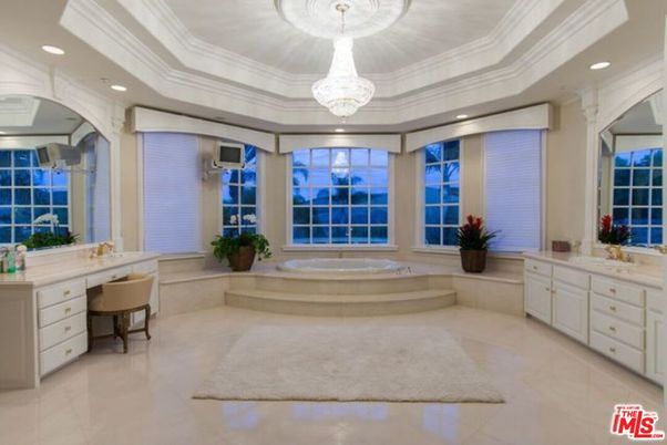 Bathroom, Chandelier, Interior, Recessed Lighting