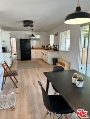 Dining room, Interior, Kitchen, Pendant Lights, Wood Texture Flooring