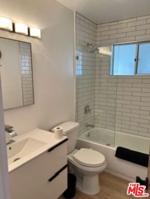 Bathroom, Glass Shower, Interior, Stone Walls, Wood Texture Flooring