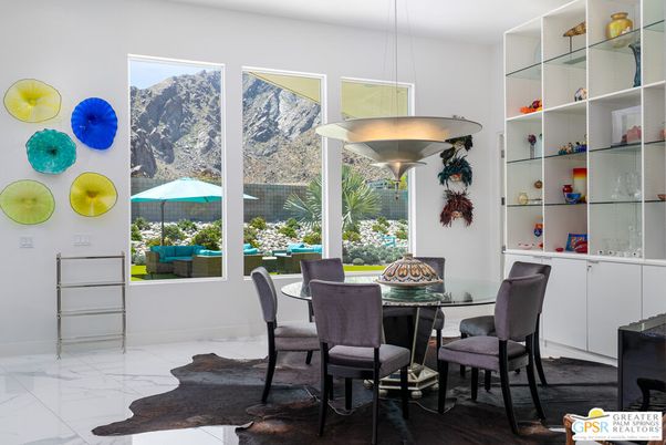 Dining room, Interior, Marble, Pendant Lights