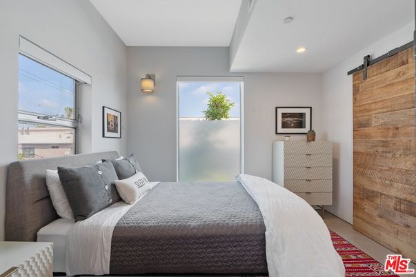 Bedroom, Interior, Recessed Lighting, Wooden Walls
