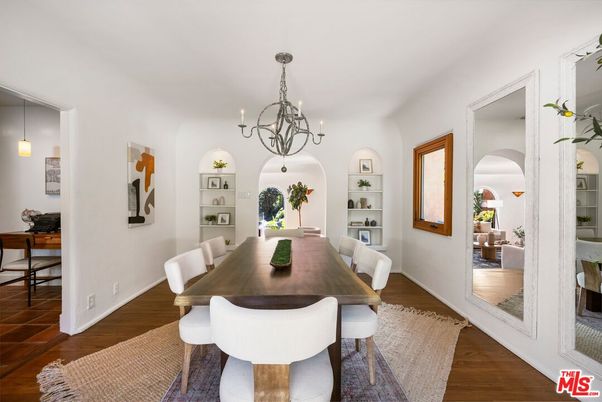 Chandelier, Dining room, Interior, Pendant Lights, Wood Texture Flooring