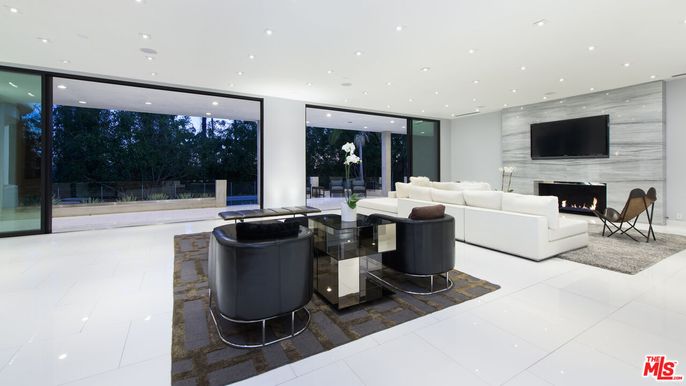 Fireplace, Interior, Living room, Recessed Lighting
