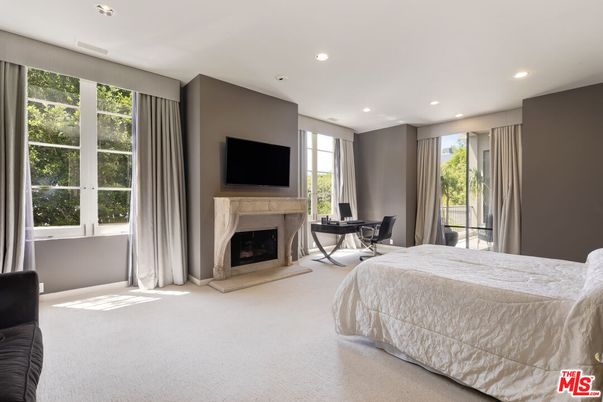 Bedroom, Fireplace, Home Office, Interior, Recessed Lighting