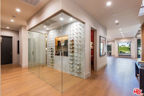 Interior, Recessed Lighting, Wine Storage, Wood Texture Flooring