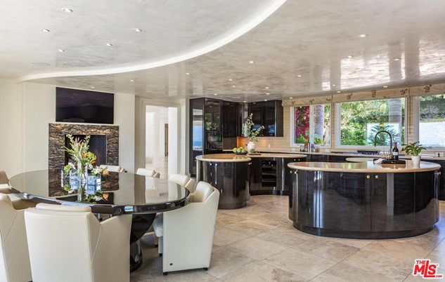 Dining room, Fireplace, Interior, Kitchen, Recessed Lighting