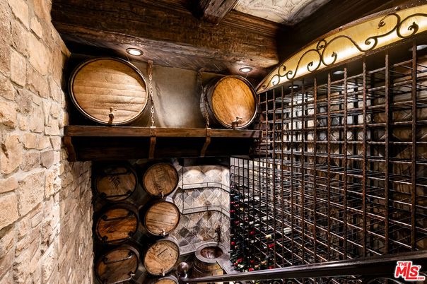 Interior, Recessed Lighting, Stone Walls, Wine Storage