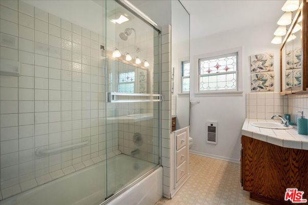 Bathroom, Glass Shower, Interior, Tile Countertops