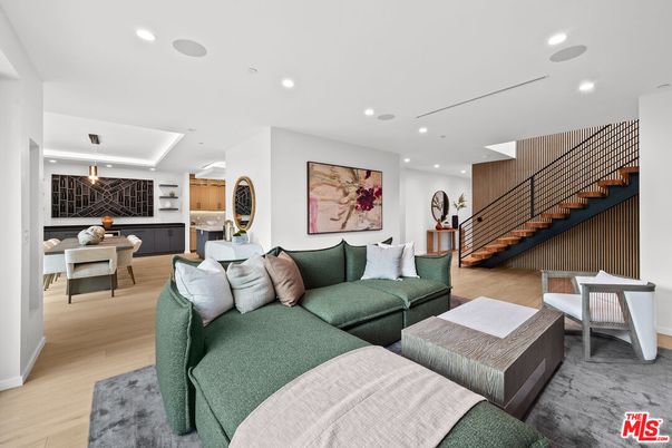 Dining room, Interior, Kitchen, Living room, Pendant Lights, Recessed Lighting, Wood Texture Flooring