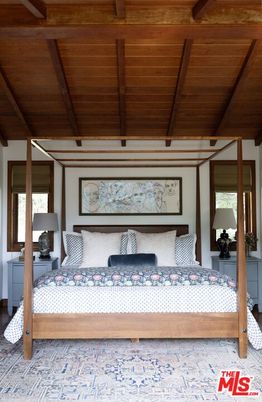 Bedroom, Interior, Wooden Beams, Wooden Ceilings