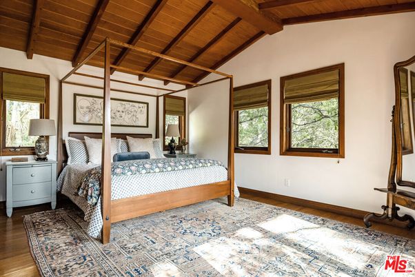 Bedroom, Interior, Wooden Beams, Wooden Ceilings, Wood Texture Flooring