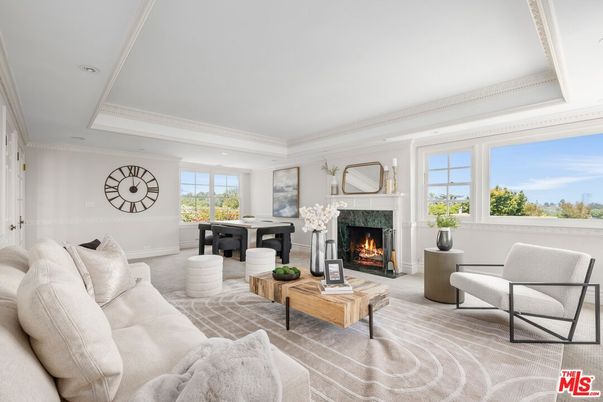 Dining room, Fireplace, Interior, Living room, Recessed Lighting