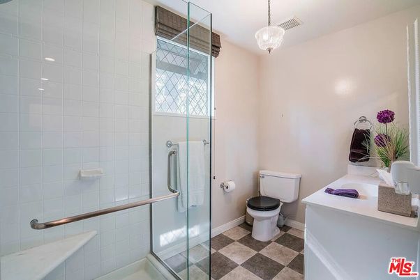 Bathroom, Glass Shower, Interior, Pendant Lights